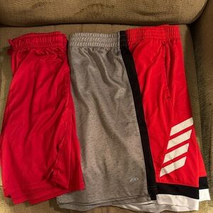 Red and Gray Athletic Shorts